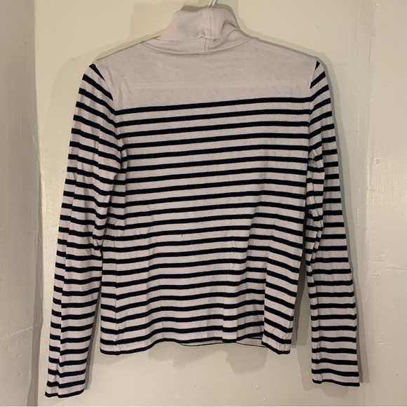 [4/$75] J.CREW WOMEN'S STRIPED LONG SLEEVE TURTLENECK SHIRT CREWNECK SIZE SMALL - Picture 2 of 4